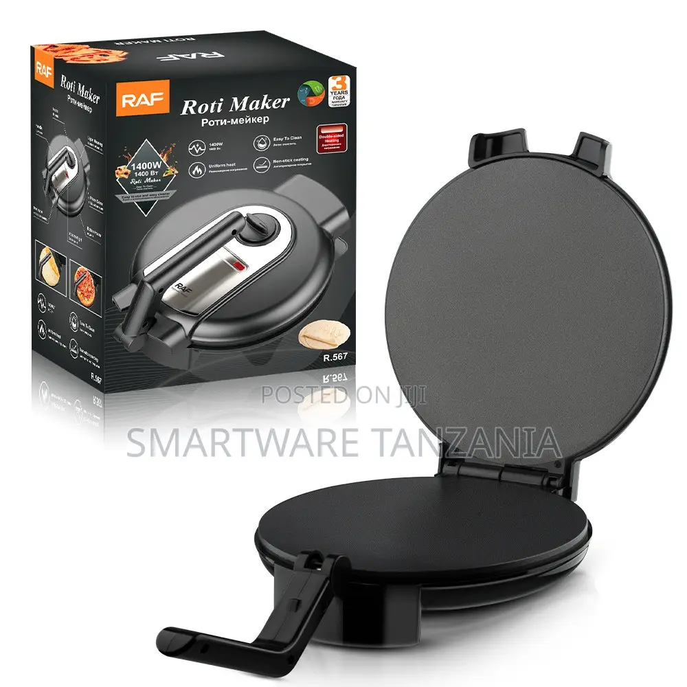 Raf Electric Roti Press 1400w Gray Chapati Flatbread Maker