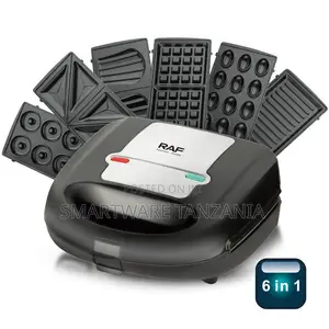 Raf 6-in-1 Electric Sandwich Toaster 750w Detachable Plates