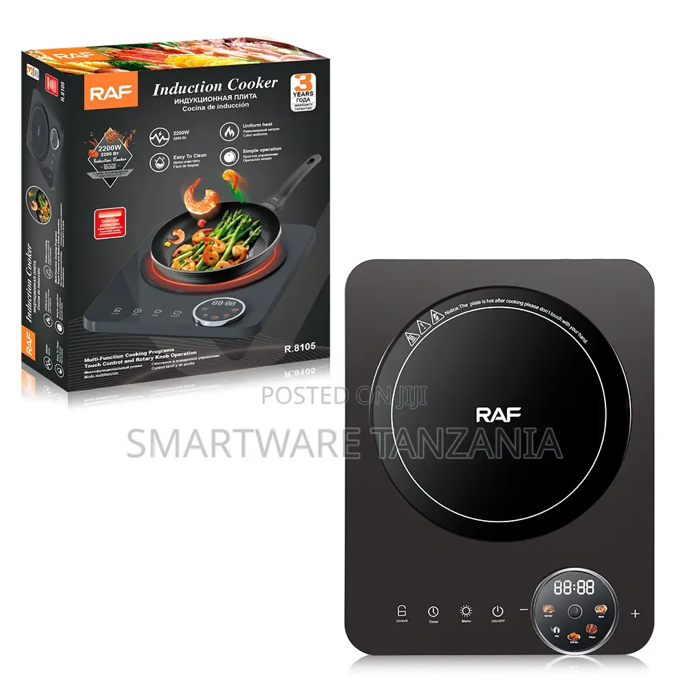 Raf Single Induction Cooktop 2200w Touch Control Portable Hob