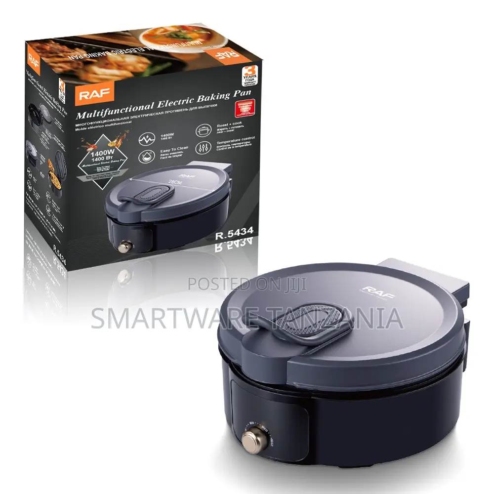 Raf 1400w Electric Skillet Round Baking Pan Temperature Control