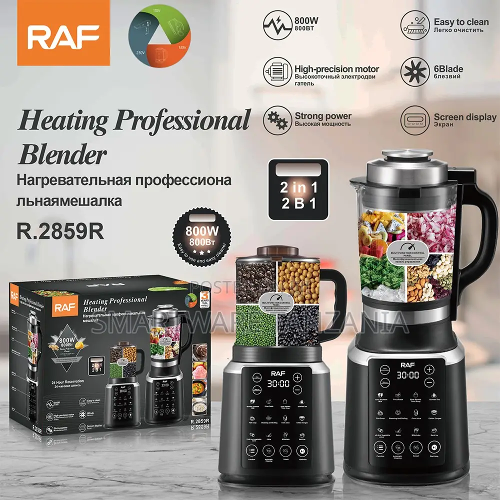 Raf 800w Heating Blender 2-in-1 Hot Soup Smoothie Maker R.2859r