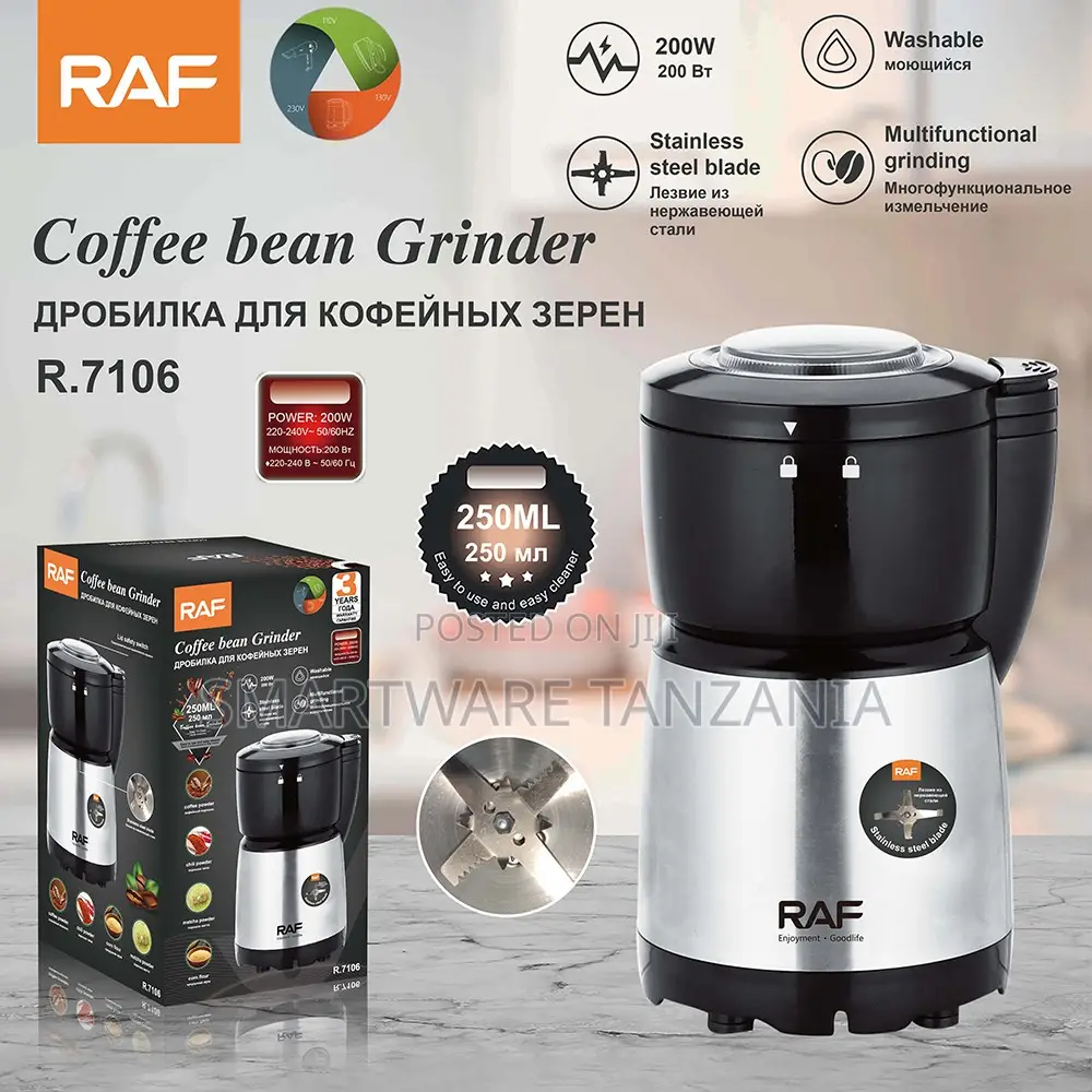 Raf Coffee Bean Grinder 200w Electric Spice Grinder Stainless Steel