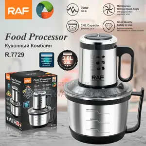 Raf Food Processor 300w 3.0l Capacity Electric Chopper Meat Grinder