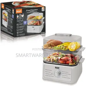 Raf Electric Food Steamer 1200w R.5431 Dual Layer Steam Cooker
