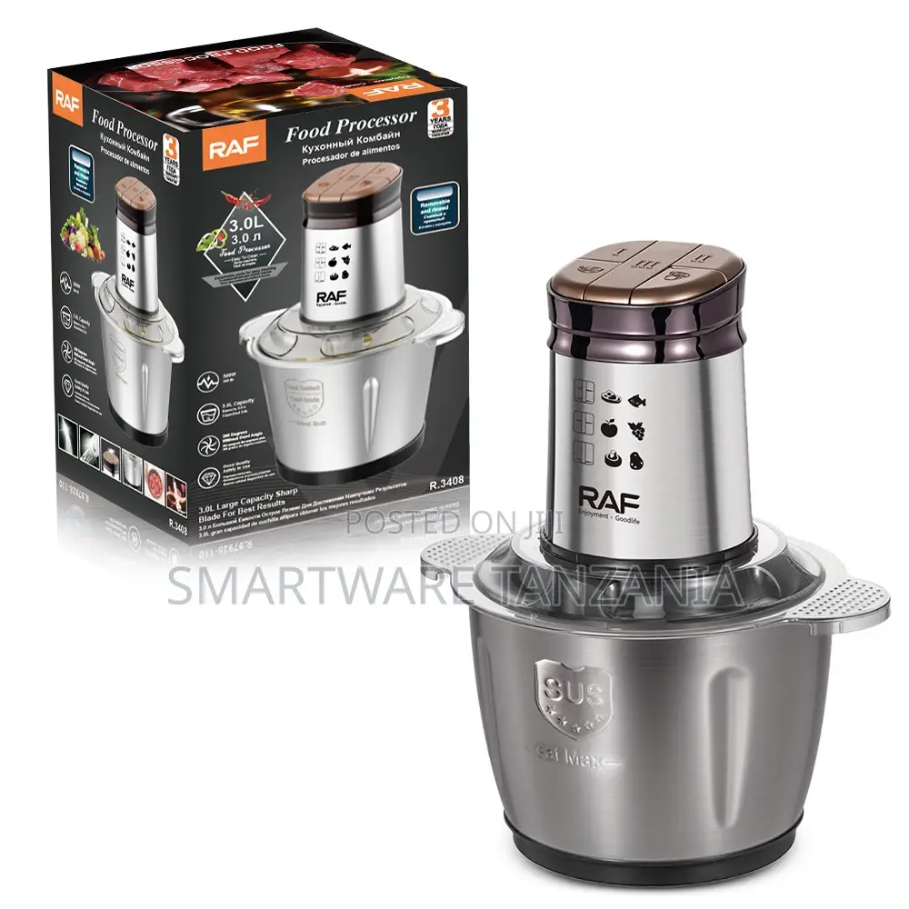 Raf Electric Food Processor 300w R.3408 3l Meat Chopper Blender
