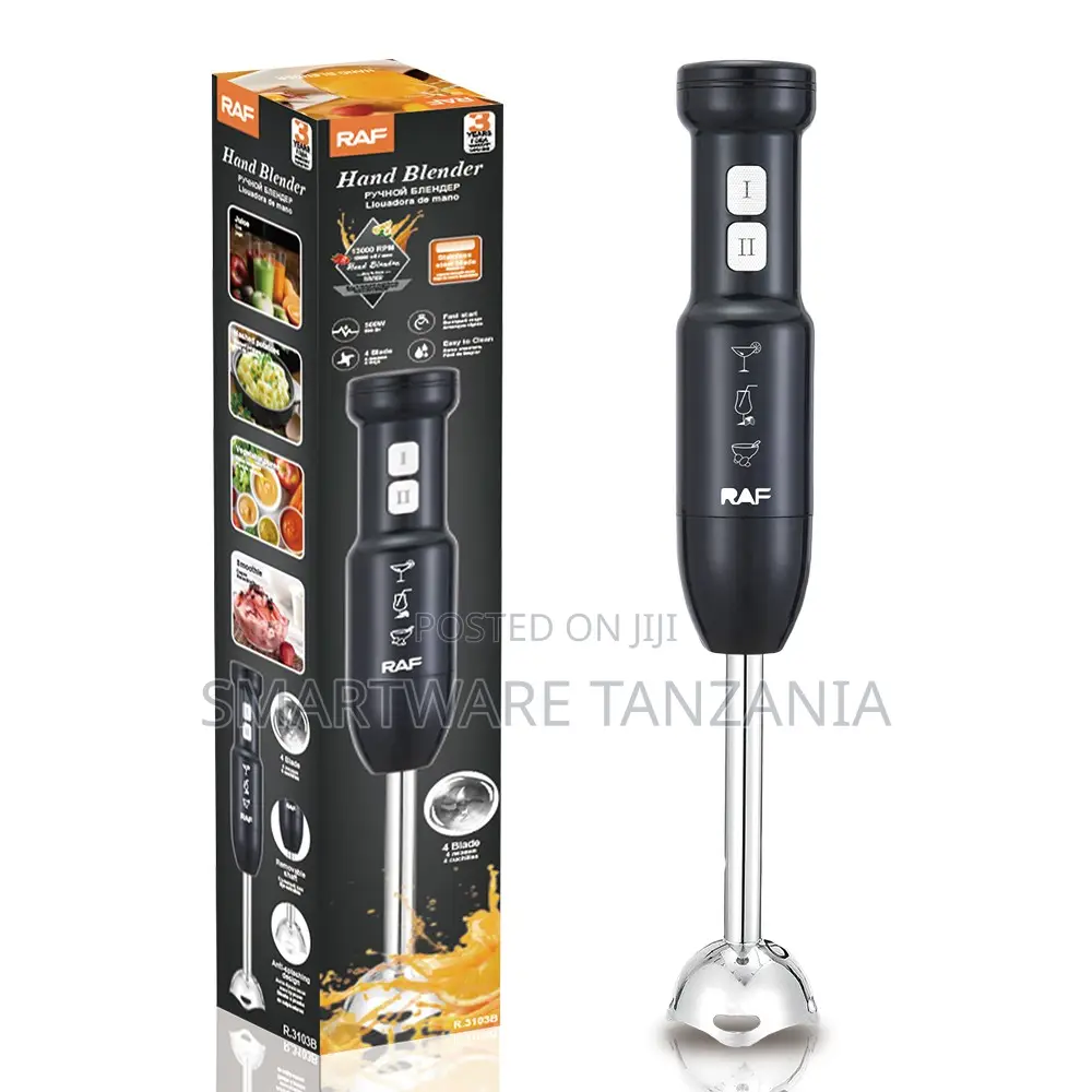 Raf Immersion Blender 500w R.3103b 13000rpm Handheld Stick Black