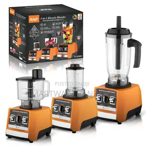 Raf 3in1 Electric Blender 500w R.2839o Multi Function Orange Set