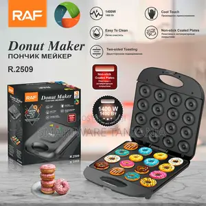 Raf Donut Maker 1400w R.2509 Electric Non-stick 16 Mini Donuts