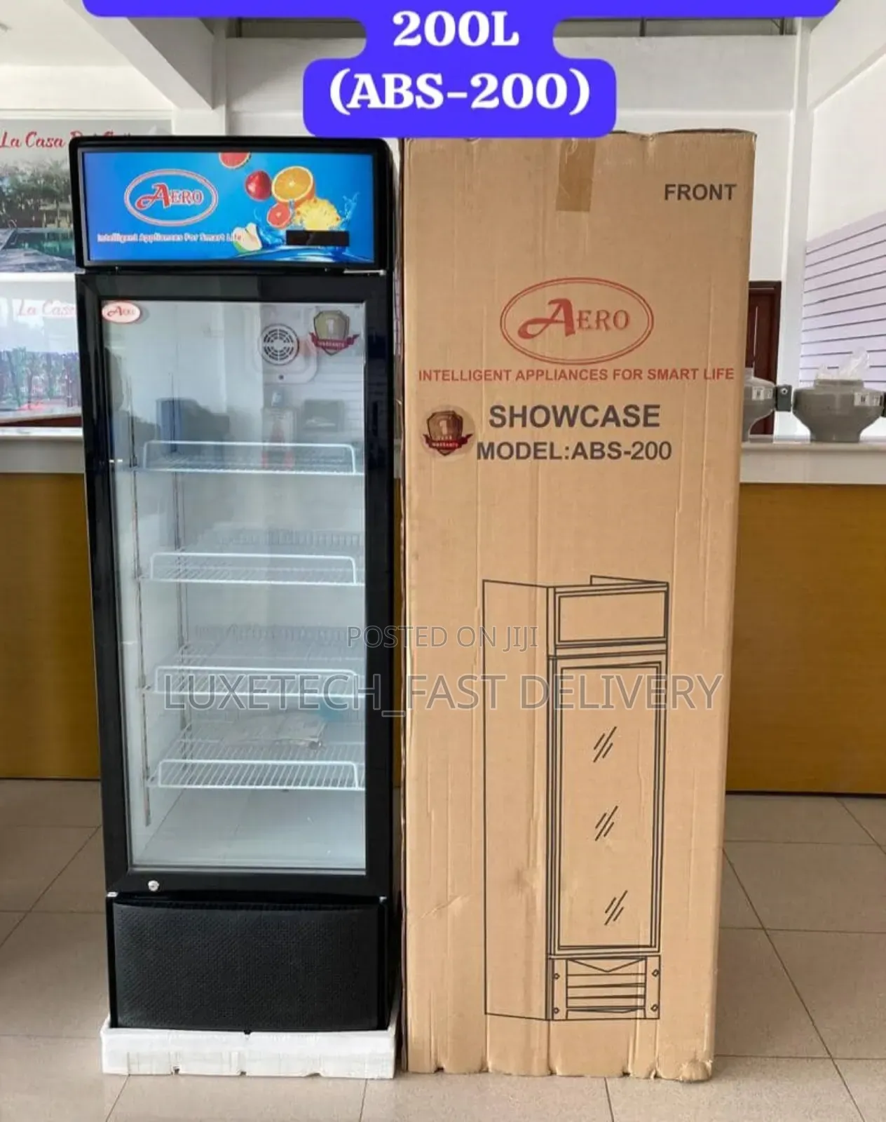 Aero Showcase Fridge 200 Litres Single Door