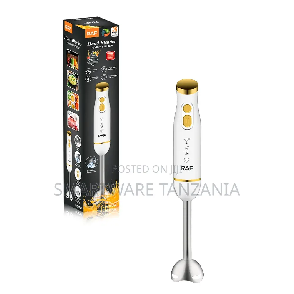 Raf Hand Blender 500w R.333w White Gold Stick Blender Ice Crusher