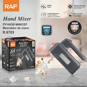 Raf Hand Mixer 200w R.6703 Electric Mixer 5 Speed 25000 RPM Gray