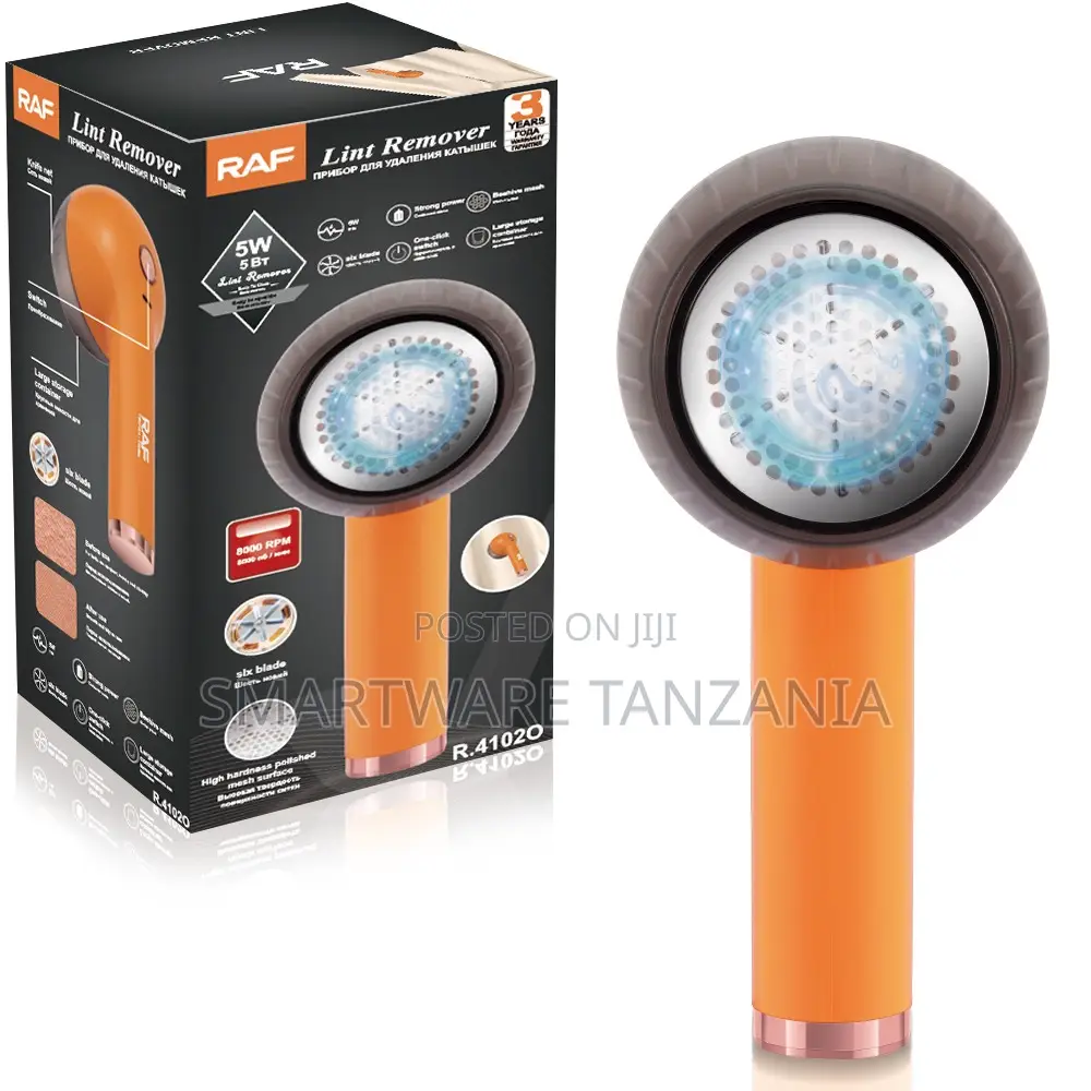 Raf Electric Lint Remover R.4102o 8000rpm Fabric Pill Shaver Orange