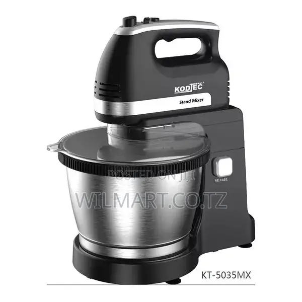 Kodtec Hand Mixer With Bowl 300w 3.5l 5 Speeds + Turbo 2 Attachments K