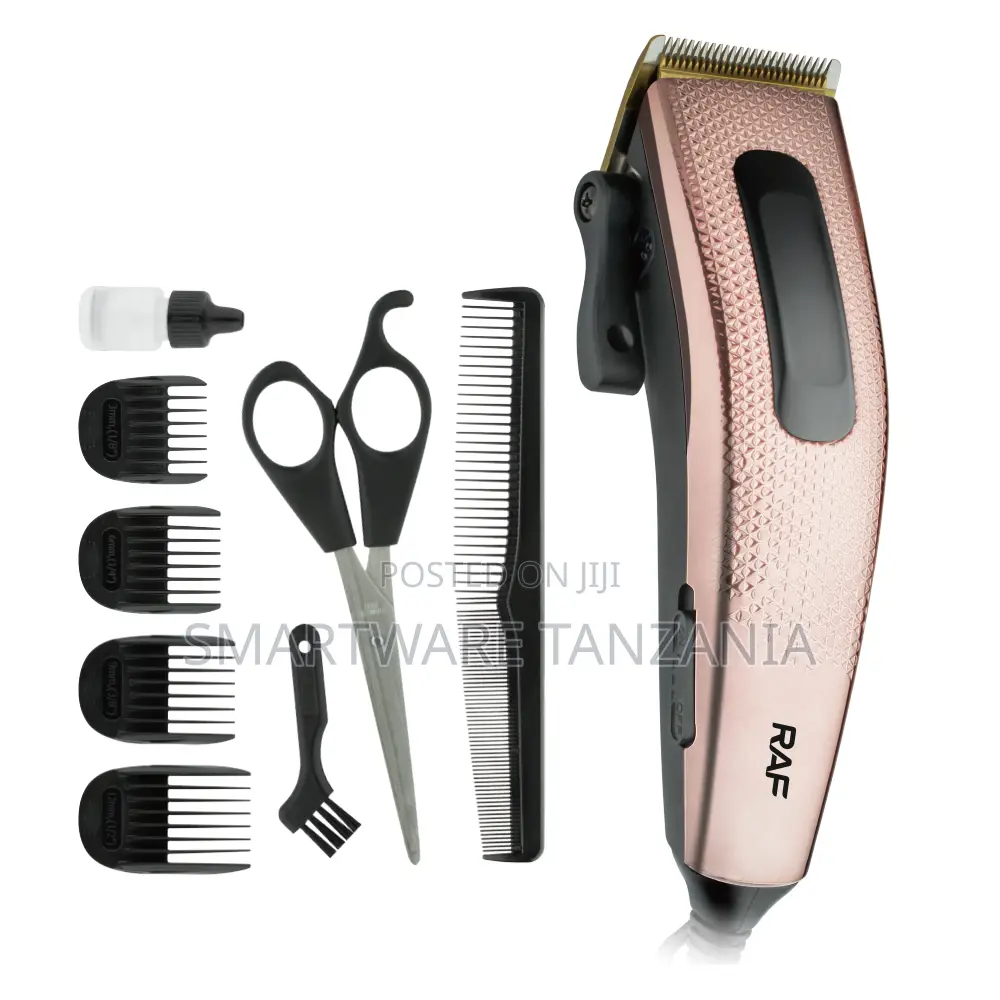 Raf Professional Hair Clipper Set Rose Gold Grooming Kit 10-Piece