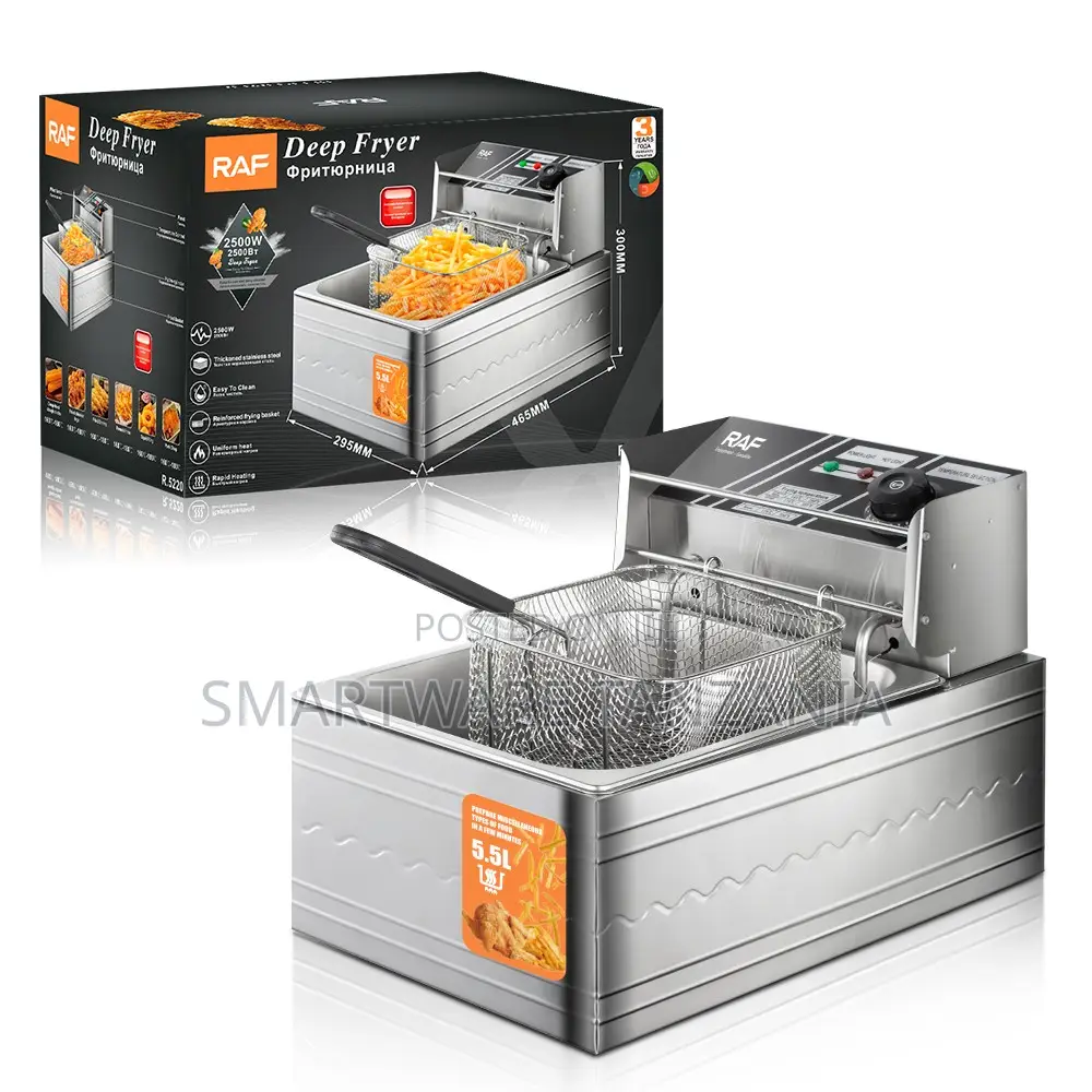 Raf Professional Deep Fryer 2500w 5.5l Stainless Steel R.350