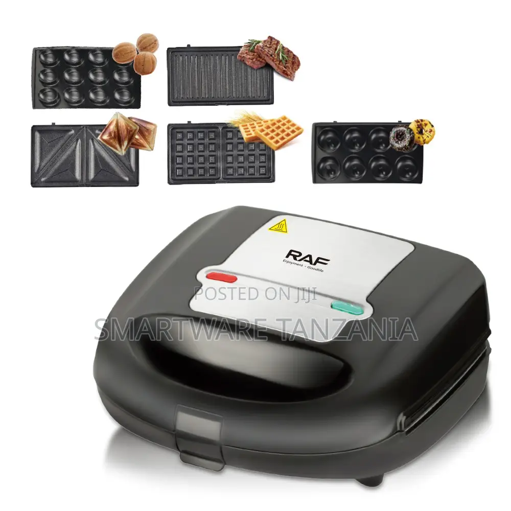 Raf 6-in-1 Multi-function Sandwich Maker Waffle Grill Donut Maker
