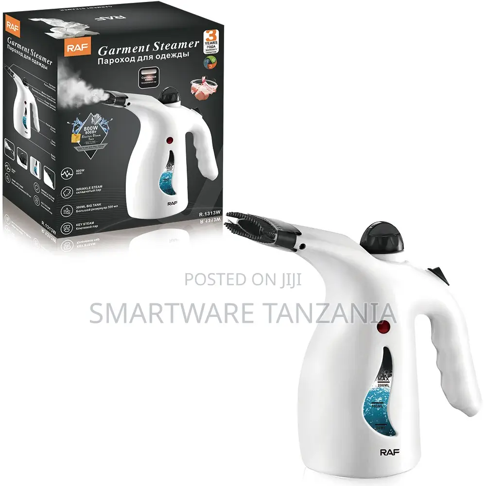 Raf Travel Garment Steamer 800w White 200ml Wrinkle Release