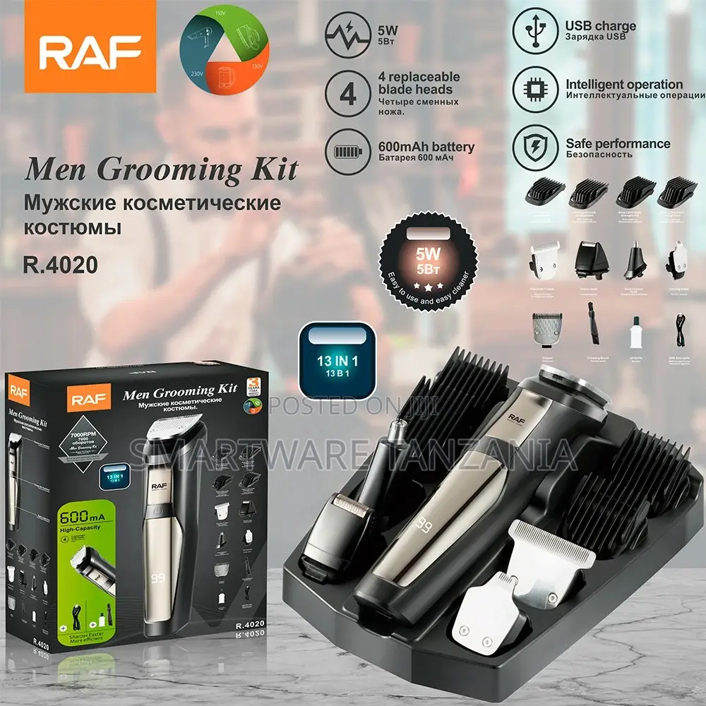 Raf 13-in-1 Men Grooming Kit 5w Usb Rechargeable Trimmer R.4020