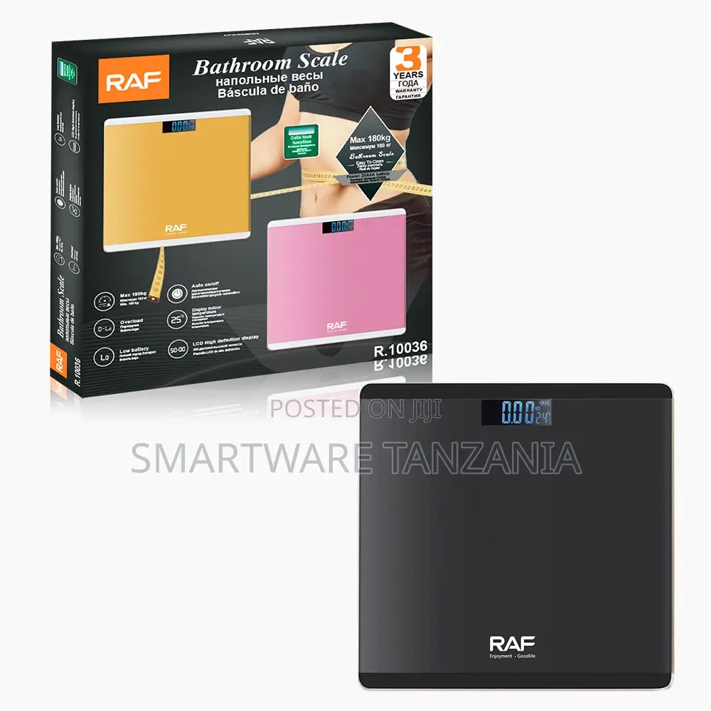 Raf Black Digital Scale 180kg High Precision Led Display R.10036