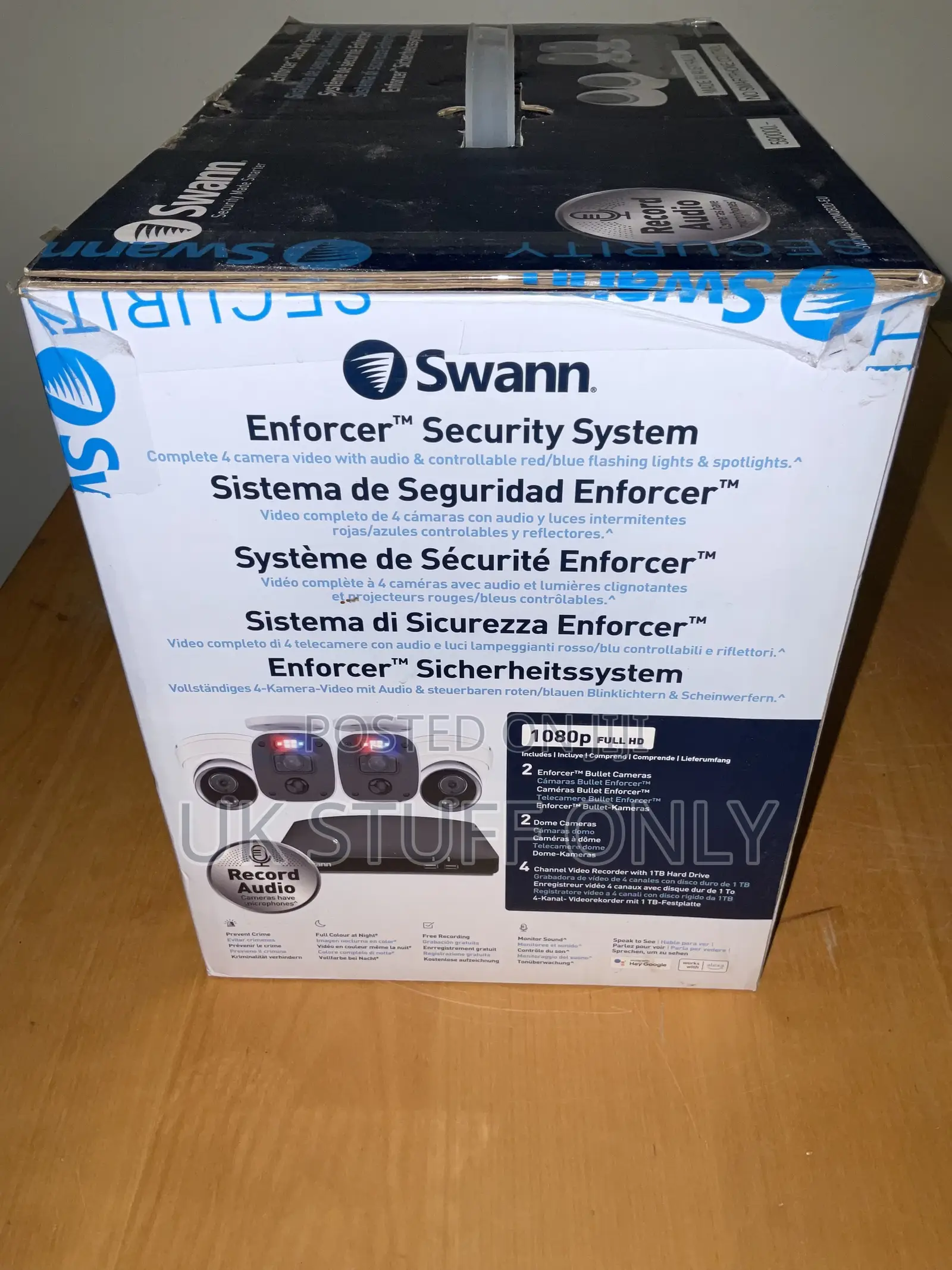 Brand New CCTV Sets - 4 Hd Night Vision Cameras With Sound Recording