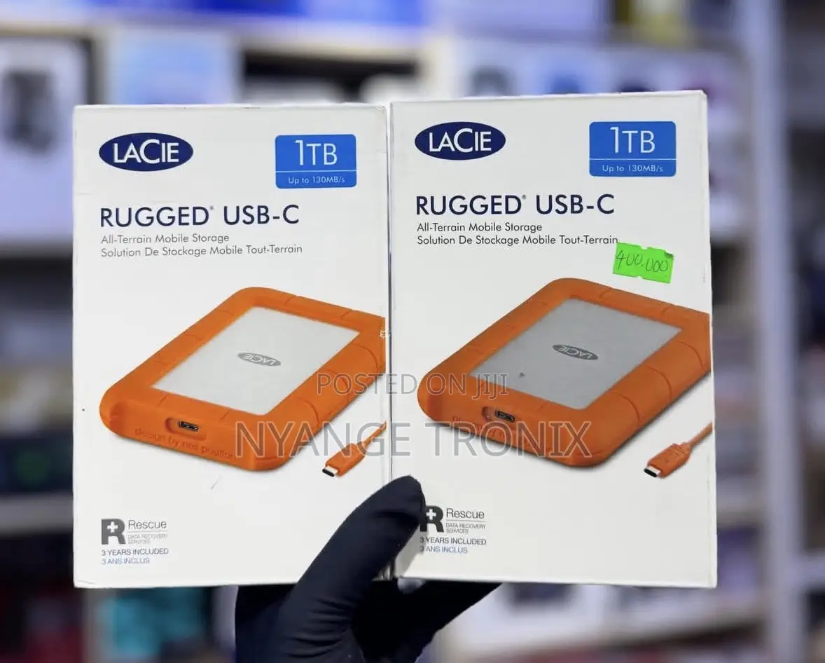 Lacie Rugged Usb-C 1tb External Hard Drive