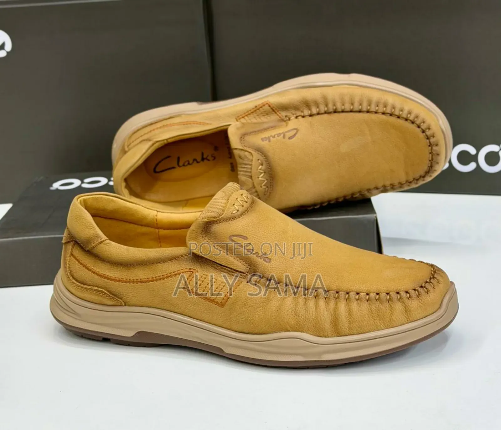 Men's Loafers Clark's Material Leather Sole Rubber