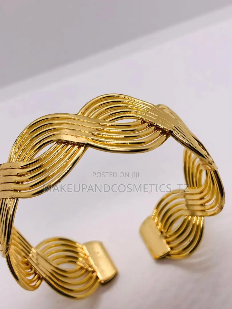 Gold-Plated, Open Cuff Bracelet