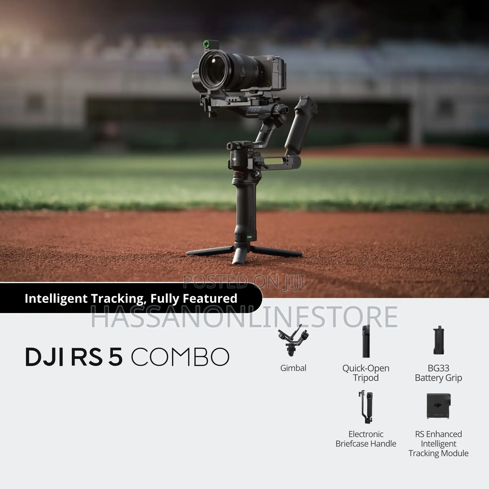 Dji Rs 5 Gimbal Combo Kit With Ai Tracking Module Briefcase Handle