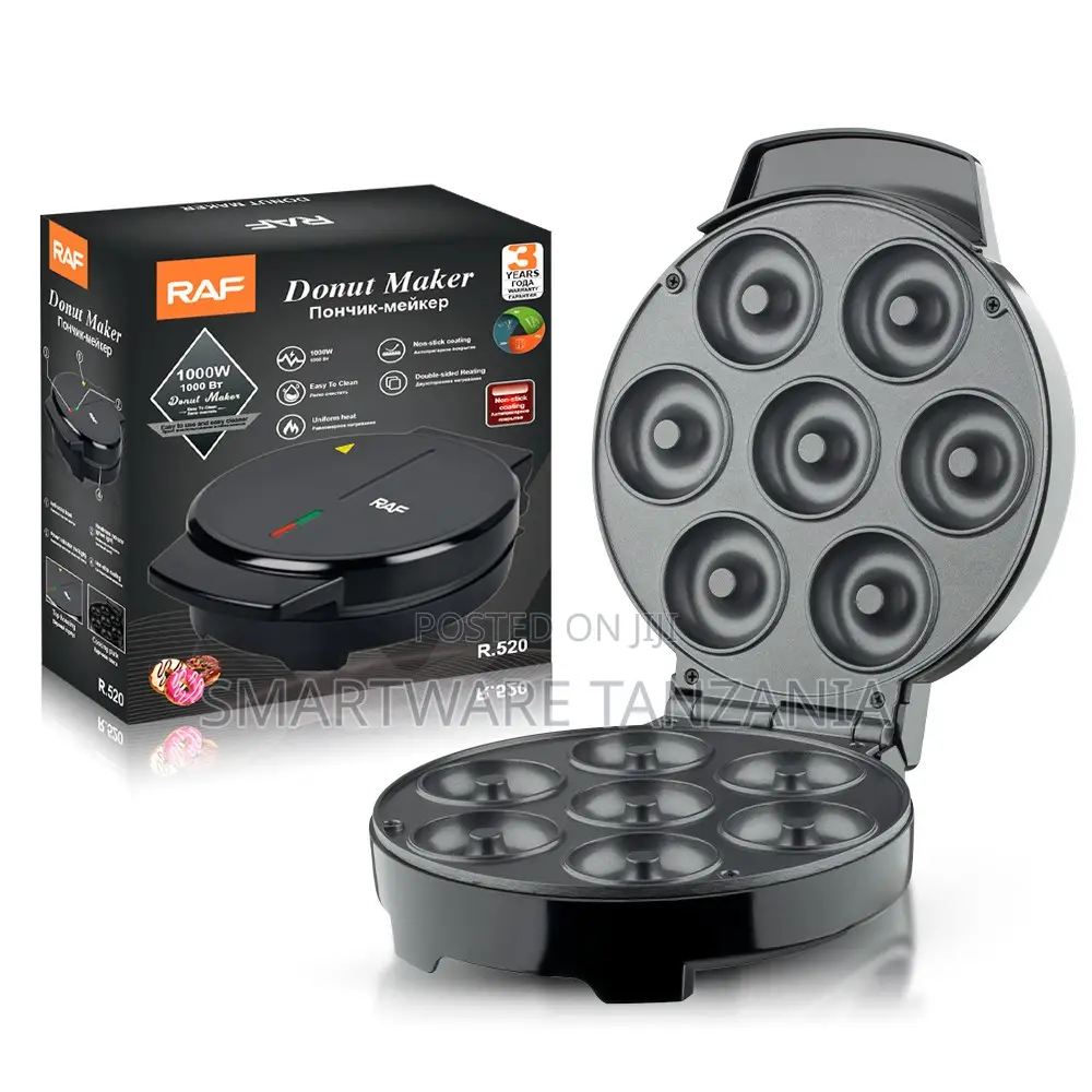 Raf Donut Maker R.520 - 7-piece Non-stick Donut Baker 1000w