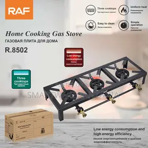 Raf R.8502 Gas Stove - 3-burner Home Cooking Stove Cast Iron