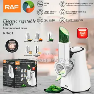 Raf R.3401 Electric Vegetable Cutter 800w - 6-in-1 Food Slicer