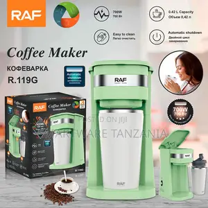 Raf R.119g Coffee Maker 700w Green - Single Serve Travel Mug