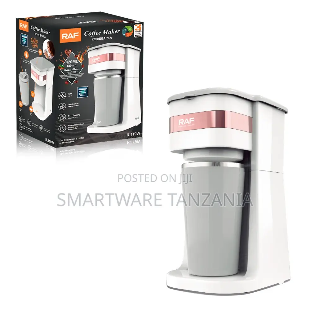 Raf R.119w Personal Coffee Maker - Single Cup Brewer With Tumbler