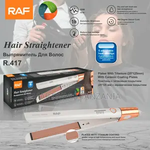 Raf R.417 Titanium Ceramic Straightener 55w White Copper 1h Auto