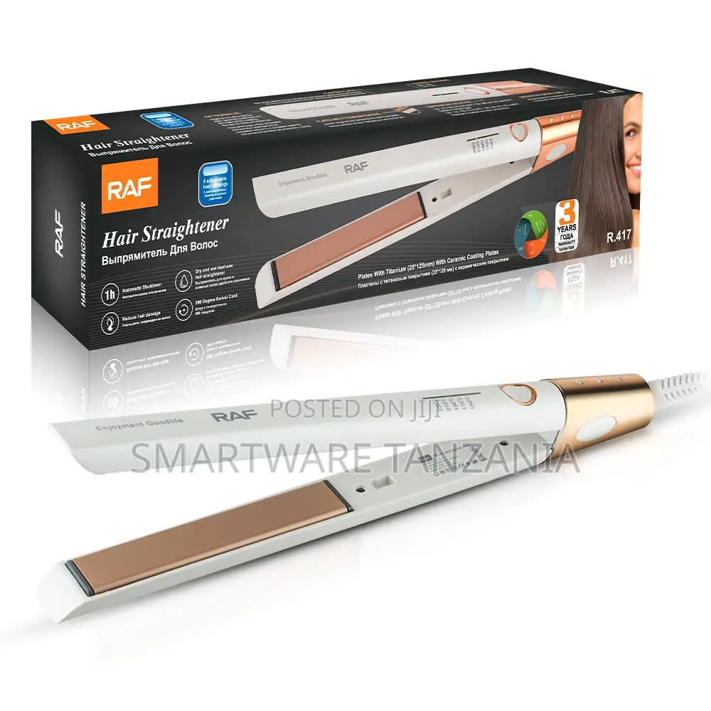 Raf R.417 Wide Plate Straightener Titanium Coating Rose Gold