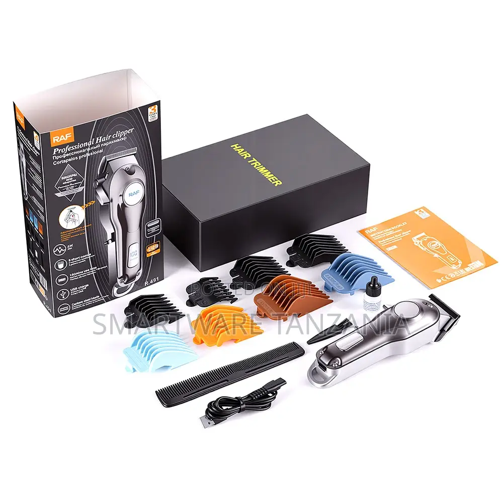 Raf Professional Hair Clipper R.491 - Usb Cordless Barber Kit