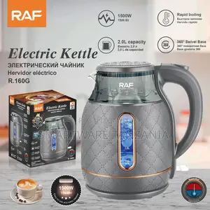 Raf R.160g Electric Kettle 1500w Gray - 2l Quilted Design Kettle
