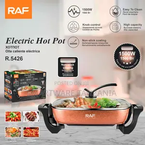 Raf R.5426 Electric Hot Pot 1500w Copper - 10l Cooking Skillet