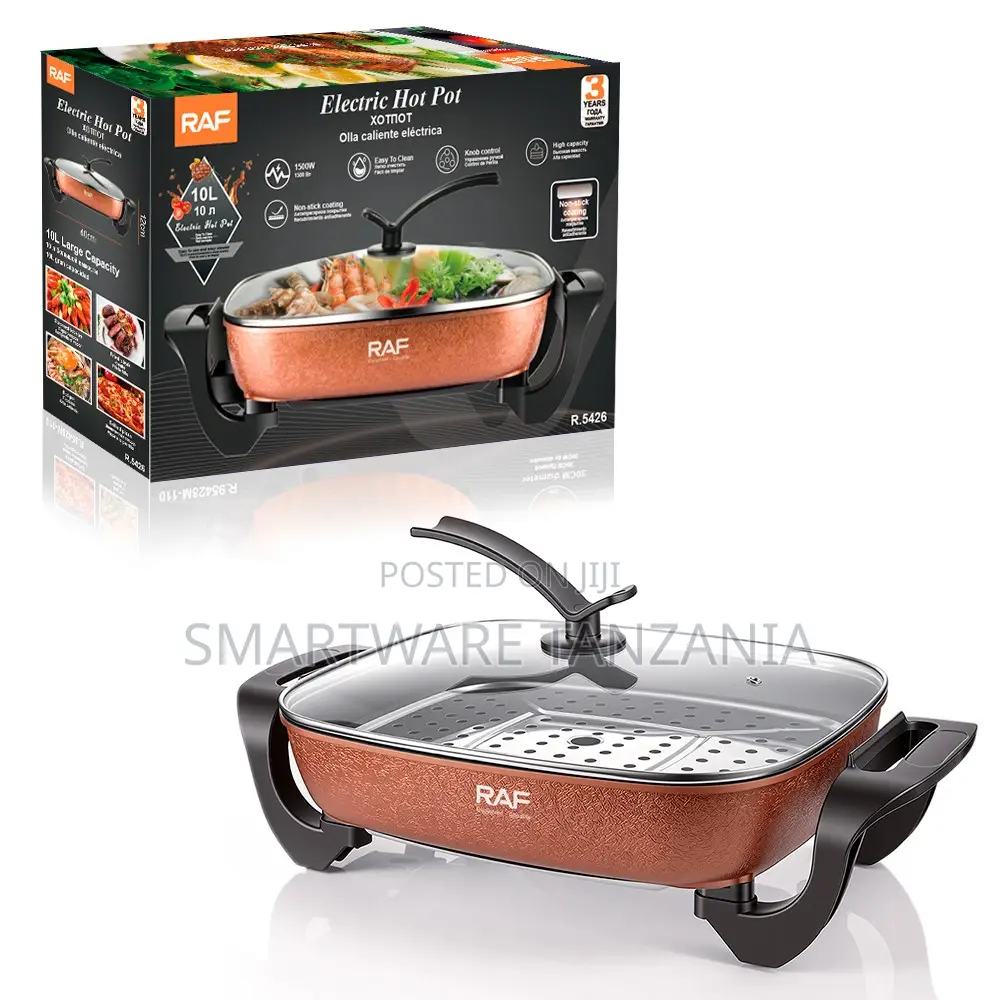 Raf Electric Hot Pot R.5426 - Multi-Function Cooking Pan 10l