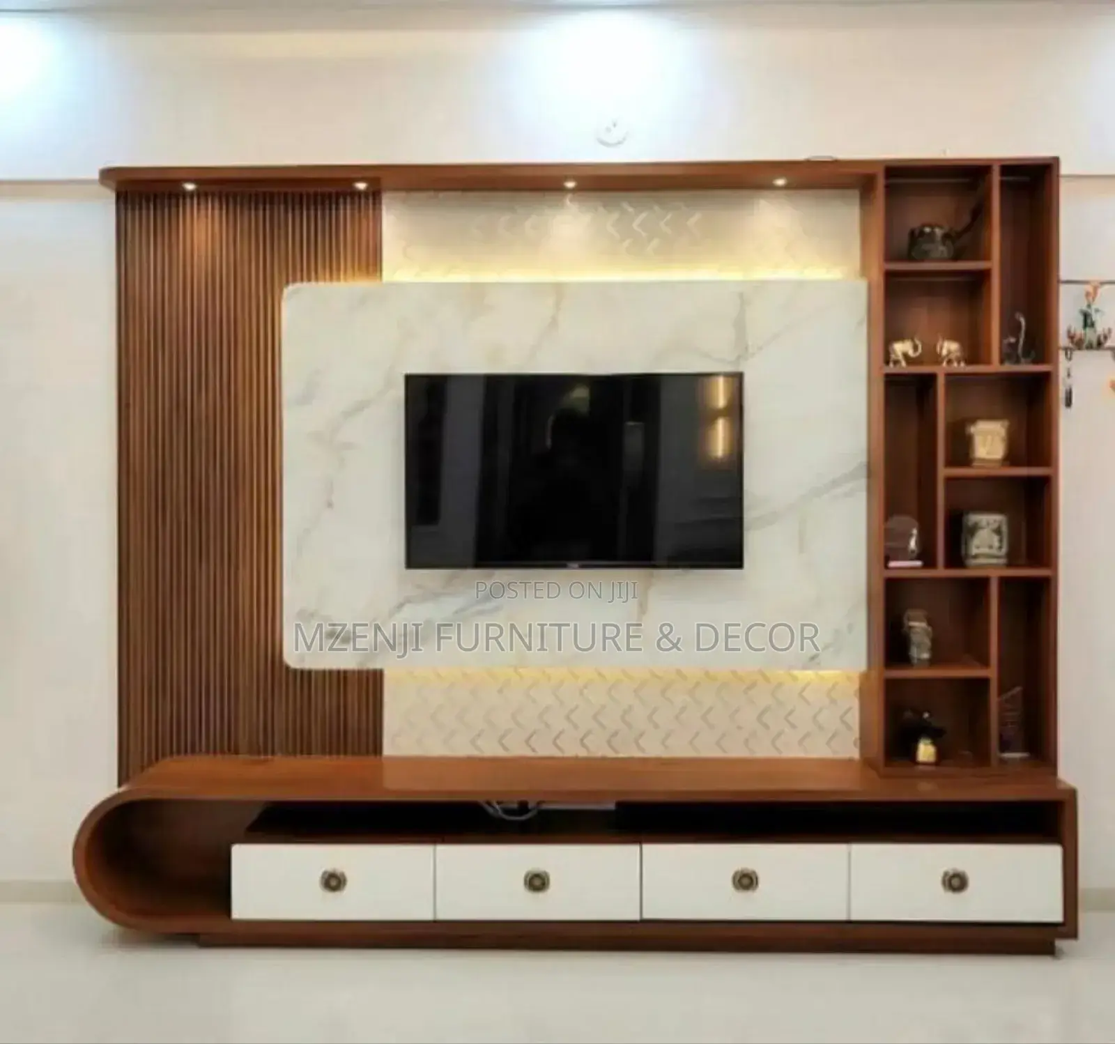 Curved Shaped Tv Unit
