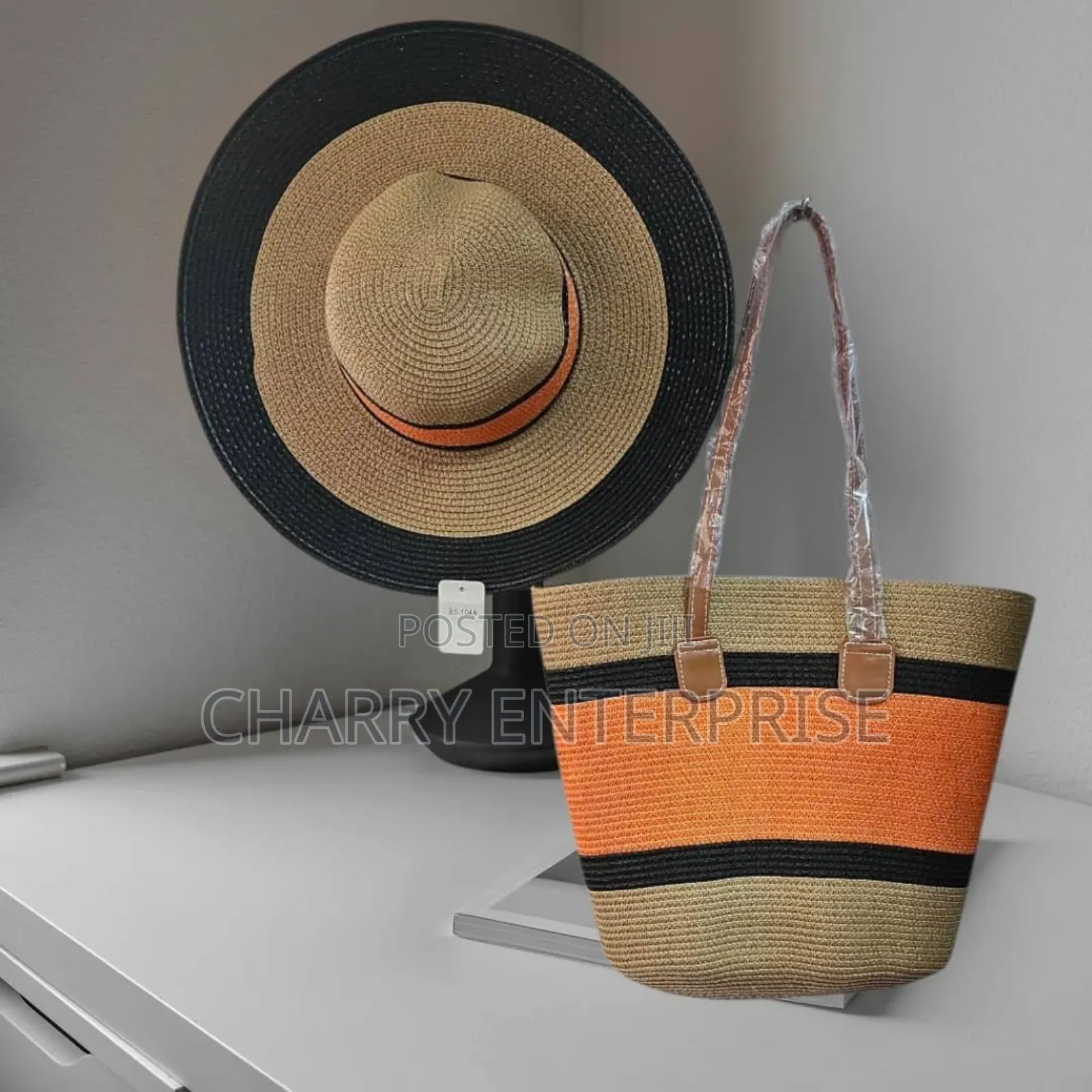 Beach Summer Bags and Cap Full Set Kofia Na Mkoba