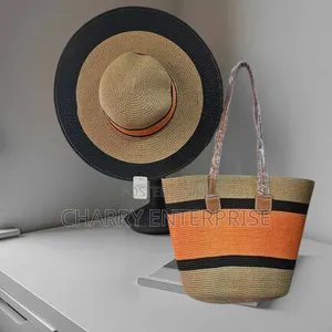 Beach Summer Bags and Cap Full Set Kofia Na Mkoba