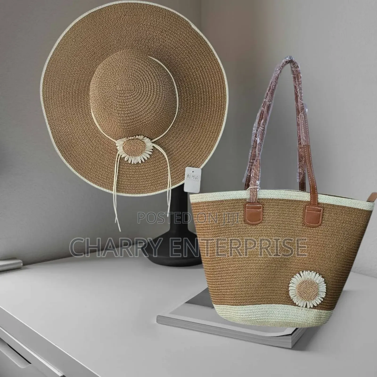 Beach Summer Bags and Cap Full Set Kofia Na Mkoba
