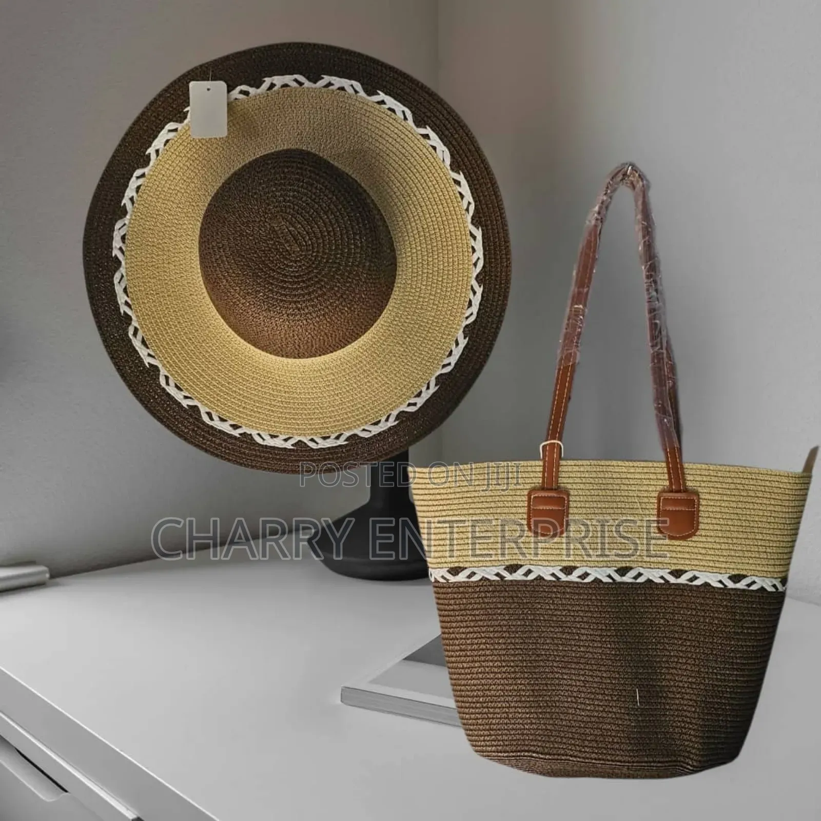 Beach Summer Bags and Cap Full Set Kofia Na Mkoba