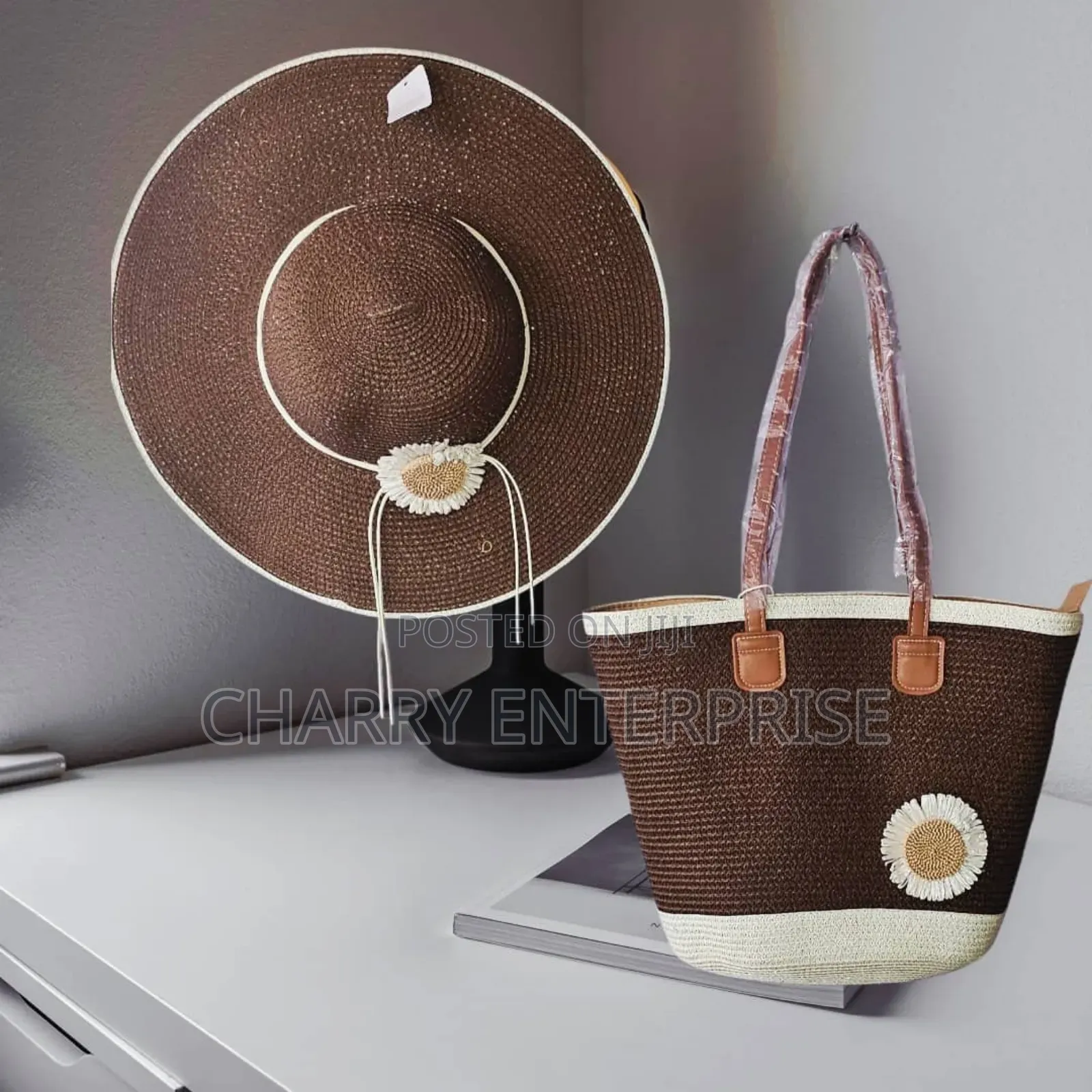 Beach Summer Bags and Cap Full Set Kofia Na Mkoba