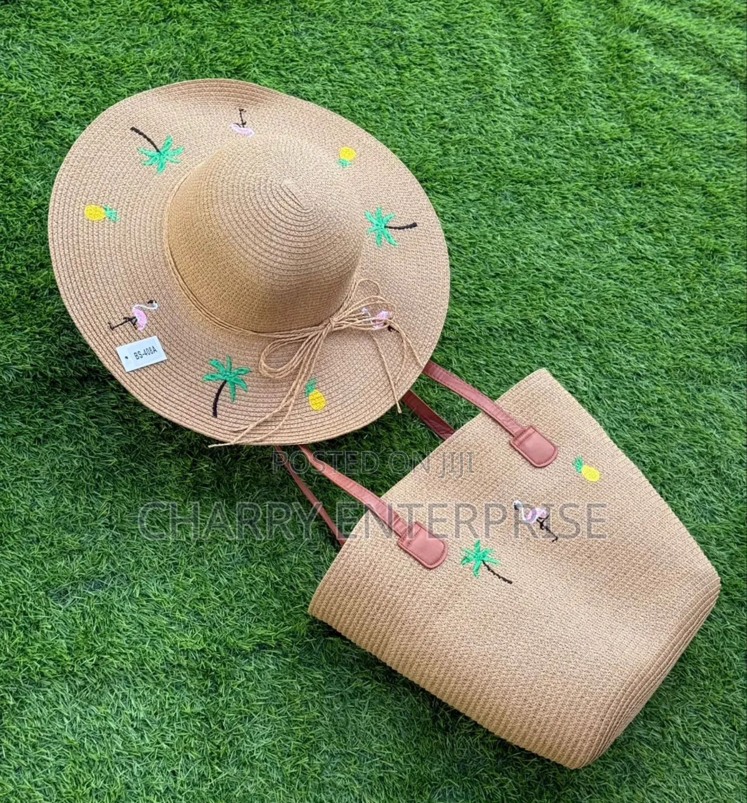 Beach Summer Bags and Cap Full Set Kofia Na Mkoba