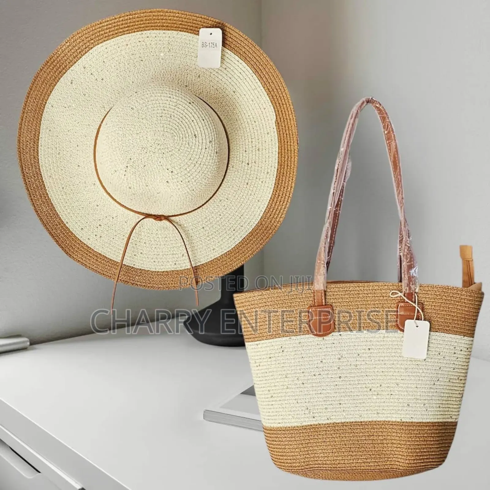 Beach Summer Bags and Cap Full Set Kofia Na Mkoba