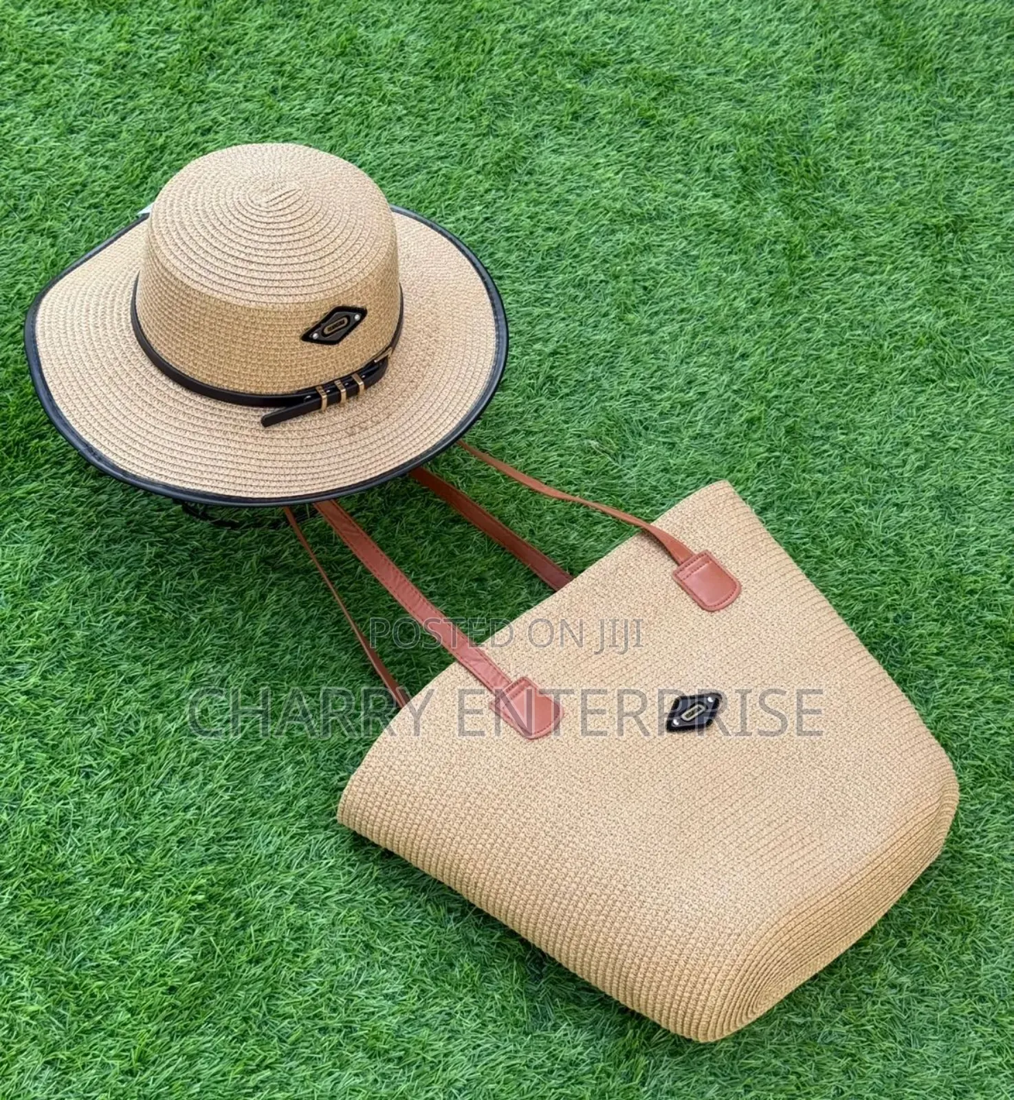 Beach Summer Bags and Cap Full Set Kofia Na Mkoba