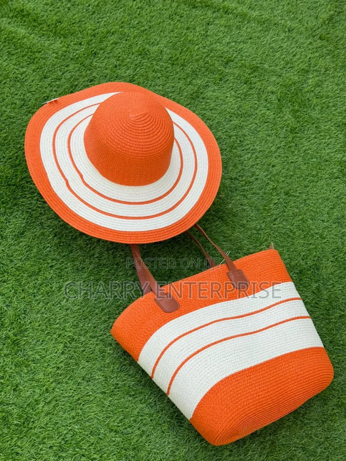 Beach Summer Bags and Cap Full Set Kofia Na Mkoba