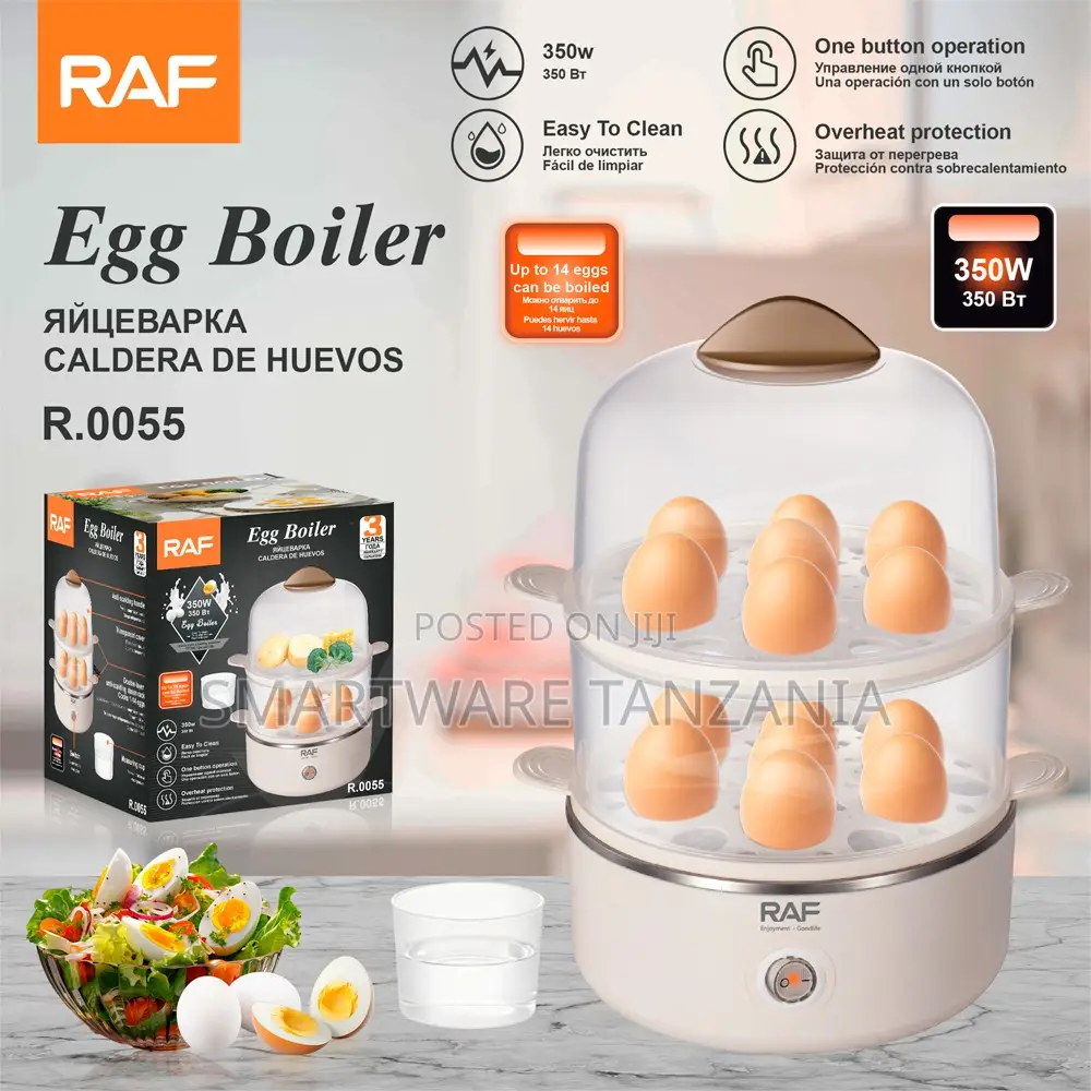 Raf R.0055 Egg Boiler 350w 14 Eggs Auto Shut Off Easy Clean
